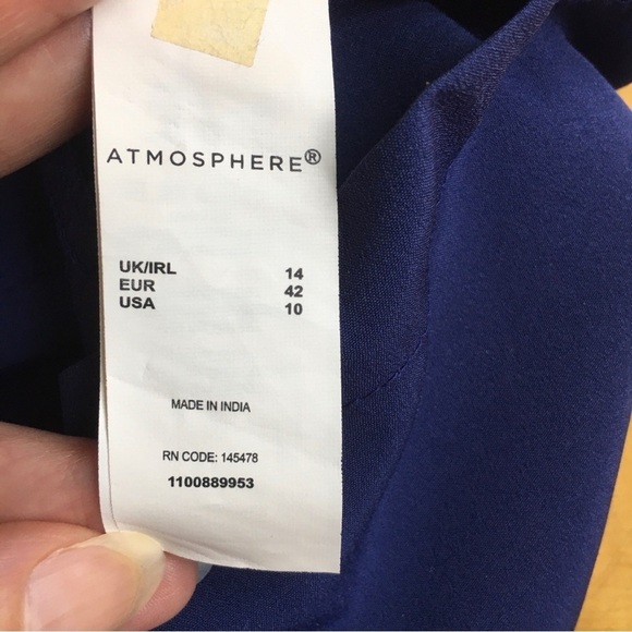 Atmosphere Dressy, Sleeveless, V-Neck Romper, Blue, Size 10 - Picture 8 of 17